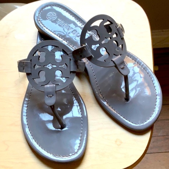 Tory Burch Shoes - Tory Burch Grey Patent Leather Newest Miller’s